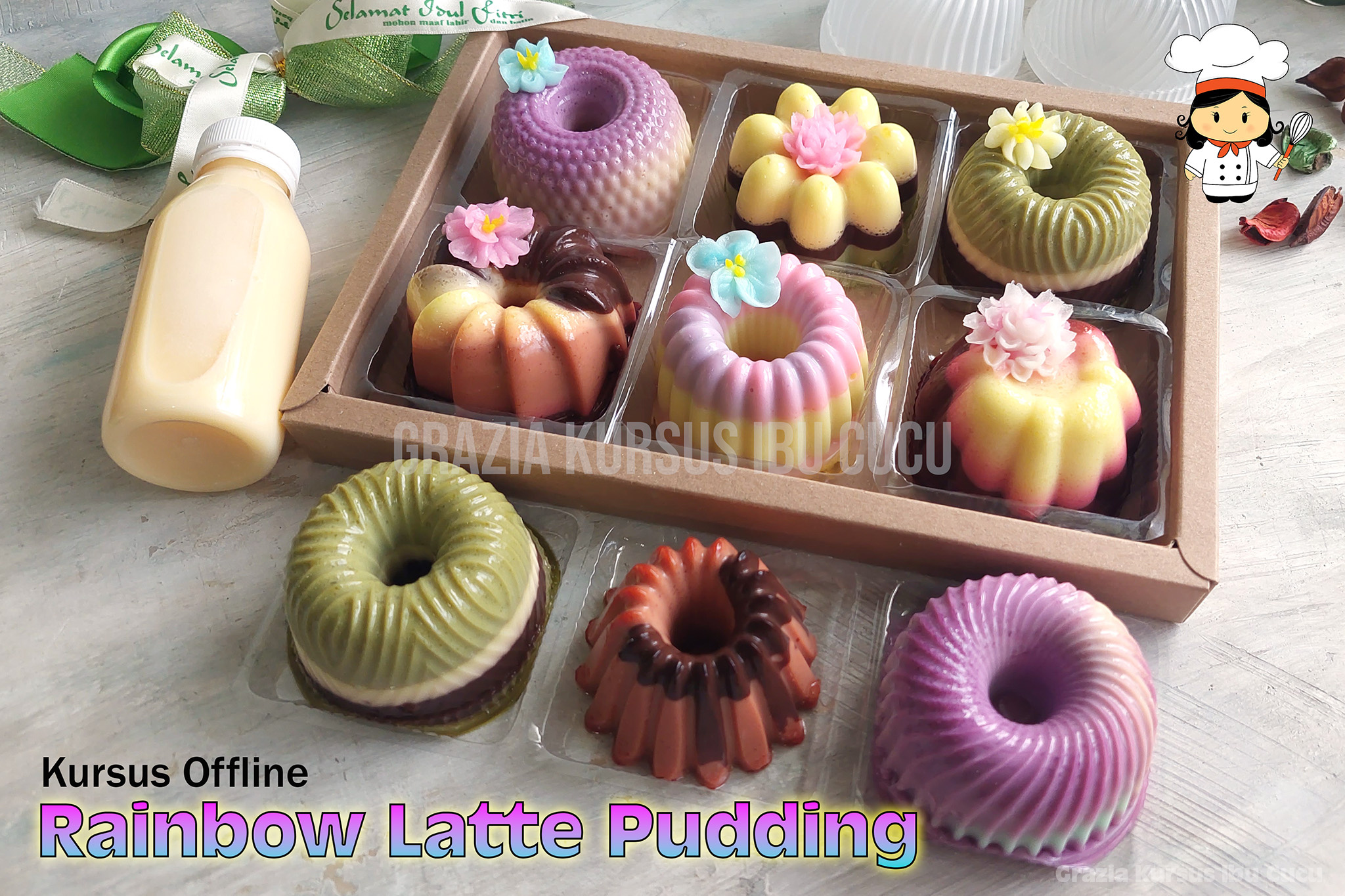 Offline Kelas Rainbow Latte Pudding